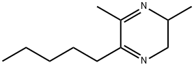 Pyrazine, 2,3-dihydro-2,6-dimethyl-5-pentyl- (9CI) Struktur