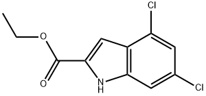 Ethyl 4,6-dichloro-1H-indole-2-carboxylate Struktur