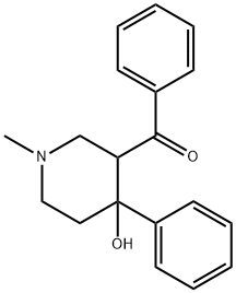 (4-hydroxy-1-methyl-4-phenyl-3-piperidyl)-phenyl-methanone Struktur