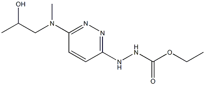 Hydrazinecarboxylic acid, 2-(6-((2-hydroxypropyl)methylamino)-3-pyrida zinyl)-, ethyl ester Struktur