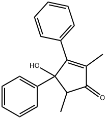 2-Cyclopenten-1-one,4-hydroxy-2,5-dimethyl-3,4-diphenyl- Struktur