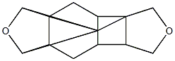 3b,4,8,8a-Tetrahydro-1H,3H,5H,7H-3a,4a,7a,8b-[1,2,3,4]butanetetrylfuro[3',4':3,4]cyclobut[1,2-f]isobenzofuran Struktur