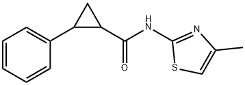 Cyclopropanecarboxamide, N-(4-methyl-2-thiazolyl)-2-phenyl- (9CI) Struktur