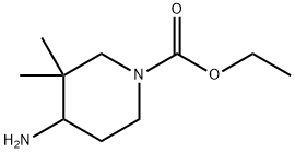 1-Piperidinecarboxylicacid,4-amino-3,3-dimethyl-,ethylester(9CI) Struktur