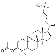 9,19-Cyclolanost-23-ene-3,25-diol, 3-acetate, (3beta,23E)- Struktur