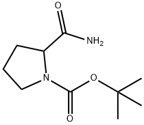 tert-butyl 2-(aminocarbonyl)pyrrolidine-1-carboxylate Struktur