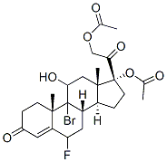 17,21-Diacetyloxy-9-bromo-6-fluoro-11-hydroxypregn-4-ene-3,20-dione Struktur