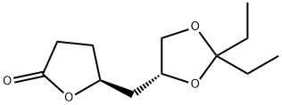 2(3H)-Furanone,5-[[(4R)-2,2-diethyl-1,3-dioxolan-4-yl]methyl]dihydro-,(5S)-(9CI) Struktur