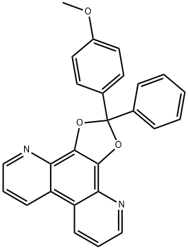 2-(4-Methoxyphenyl)-2-phenyl-1,3-dioxolo[4,5-f][4,7]phenanthroline Struktur