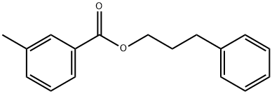 3-phenylpropyl 3-methylbenzoate Struktur