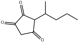 3-(1-Methylbutyl)-1,2,4-cyclopentanetrione Struktur