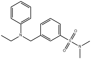 m-[(ethylphenylamino)methyl]-N,N-dimethylbenzenesulphonamide Struktur