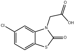 2-Oxo-5-chloro-2,3-dihydrobenzothiazole-3-acetic acid Struktur