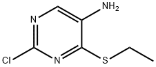 2-Chloro-4-ethylthio-5-pyrimidinamine Struktur