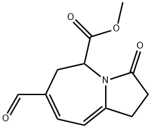 7-Formyl-2,3,5,6-tetrahydro-3-oxo-1H-pyrrolo[1,2-a]azepine-5-carboxylic acid methyl ester Struktur