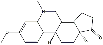 3-Methoxy-6-methyl-6-azaestra-1,3,5(10),8(14)-tetren-17-one Struktur