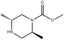 1-Piperazinecarboxylicacid,2,5-dimethyl-,methylester,(2S,5R)-(9CI) Struktur