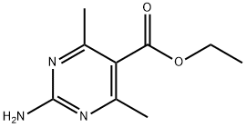 5-Pyrimidinecarboxylicacid,2-amino-4,6-dimethyl-,ethylester(9CI) Struktur