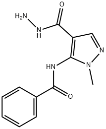 1H-Pyrazole-4-carboxylicacid,5-(benzoylamino)-1-methyl-,hydrazide(9CI) Struktur