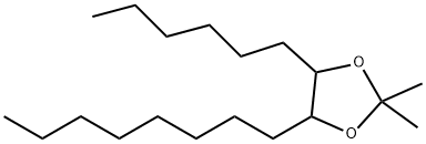 4-Hexyl-2,2-dimethyl-5-octyl-1,3-dioxolane Struktur