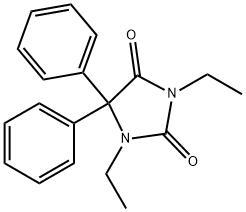 1,3-Diethyl-5,5-diphenylimidazolidine-2,4-dione Struktur