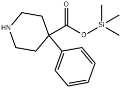 4-Phenyl-4-piperidinecarboxylic acid trimethylsilyl ester Struktur