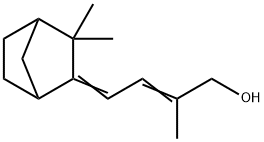 4-(3,3-dimethylbicyclo[2.2.1]hept-2-ylidene)-2-methyl-2-buten-1-ol Struktur