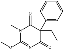 5-Ethyl-2-methoxy-1-methyl-5-phenyl-4,6(1H,5H)-pyrimidinedione Struktur