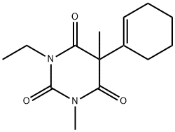 5-(1-Cyclohexen-1-yl)-1-ethyl-3,5-dimethyl-2,4,6(1H,3H,5H)-pyrimidinetrione Struktur