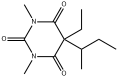 5-Ethyl-1,3-dimethyl-5-sec-butylbarbituric acid Struktur