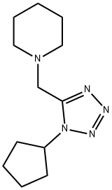 Piperidine, 1-[(1-cyclopentyl-1H-tetrazol-5-yl)methyl]- (9CI) Struktur