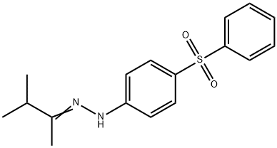 3-methylbutan-2-one [4-(phenylsulphonyl)phenyl]hydrazone  Struktur