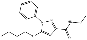 5-Butoxy-N-ethyl-1-phenyl-1H-pyrazole-3-carboxamide Struktur