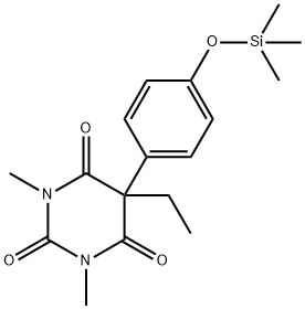 5-Ethyl-1,3-dimethyl-5-[4-[(trimethylsilyl)oxy]phenyl]pyrimidine-2,4,6(1H,3H,5H)-trione Struktur