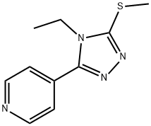 Pyridine, 4-[4-ethyl-5-(methylthio)-4H-1,2,4-triazol-3-yl]- (9CI) Struktur