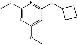 Pyrimidine, 4-(cyclobutyloxy)-2,6-dimethoxy- (9CI) Struktur