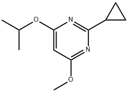 Pyrimidine, 2-cyclopropyl-4-methoxy-6-(1-methylethoxy)- (9CI) Struktur