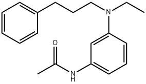 N-[3-[ethyl(3-phenylpropyl)amino]phenyl]acetamide Struktur