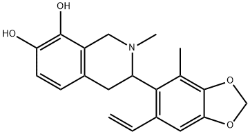 3-(6-Ethenyl-4-methyl-1,3-benzodioxol-5-yl)-1,2,3,4-tetrahydro-2-methyl-7,8-isoquinolinediol Struktur