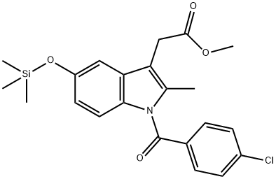 1-(4-Chlorobenzoyl)-2-methyl-5-(trimethylsilyl)oxy-1H-indole-3-acetic acid methyl ester Struktur