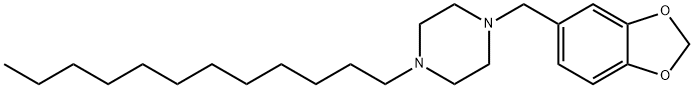 1-Dodecyl-4-(1,3-benzodioxol-5-ylmethyl)piperazine Struktur