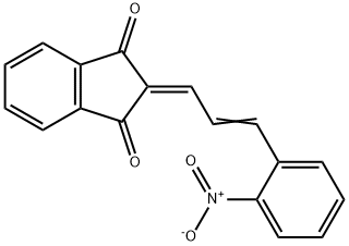 2-[(E)-3-(2-nitrophenyl)-2-propenylidene]-1H-indene-1,3(2H)-dione Struktur