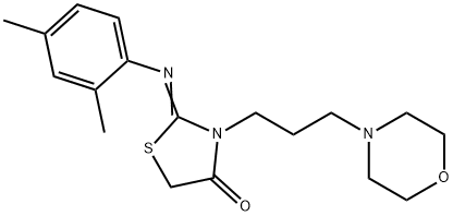 2-[(2,4-Dimethylphenyl)imino]-3-[3-(4-morpholinyl)propyl]-4-thiazolidinone Struktur