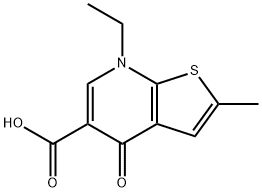 7-ethyl-2-methyl-4-oxo-4,7-dihydrothieno(2,3-b)pyridine-5-carboxylic acid Struktur