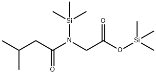 N-(3-Methyl-1-oxobutyl)-N-(trimethylsilyl)glycine trimethylsilyl ester Struktur