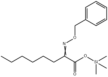 2-[(Phenylmethoxy)imino]octanoic acid trimethylsilyl ester Struktur