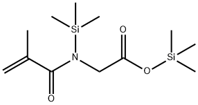 N-(2-Methyl-1-oxo-2-propenyl)-N-(trimethylsilyl)glycine trimethylsilyl ester Struktur