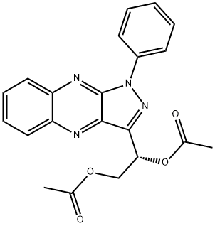 (S)-1-[1-Phenyl-1H-pyrazolo[3,4-b]quinoxalin-3-yl]-1,2-ethanediol diacetate Struktur