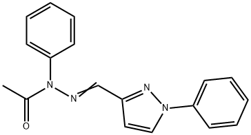 N-Phenyl-N'-[(1-phenyl-1H-pyrazol-3-yl)methylene]acetohydrazide Struktur