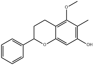 3,4-Dihydro-5-methoxy-6-methyl-2-phenyl-2H-1-benzopyran-7-ol Struktur